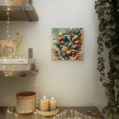 Nourishing Tachism Symphony Canvas Photo Tile