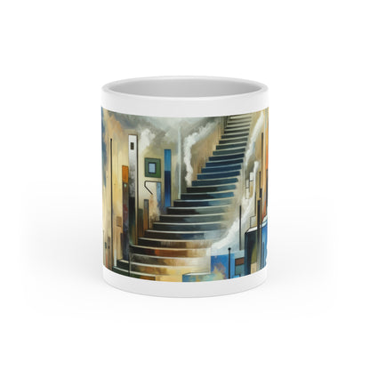 Visionary Evolutionary Progress Heart-Shaped Mug