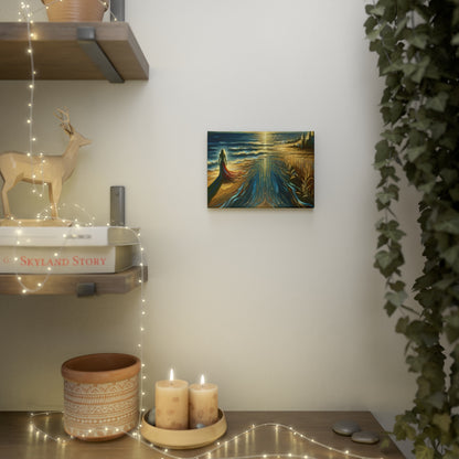 Solitary Evening Departure Canvas Photo Tile