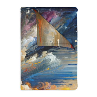 Grandiose Transformation Tachism Velveteen Microfiber Blanket (Two-sided print)