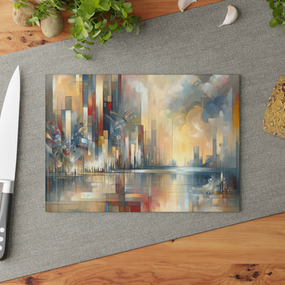 Abstract Buzzing Stillness Glass Cutting Board