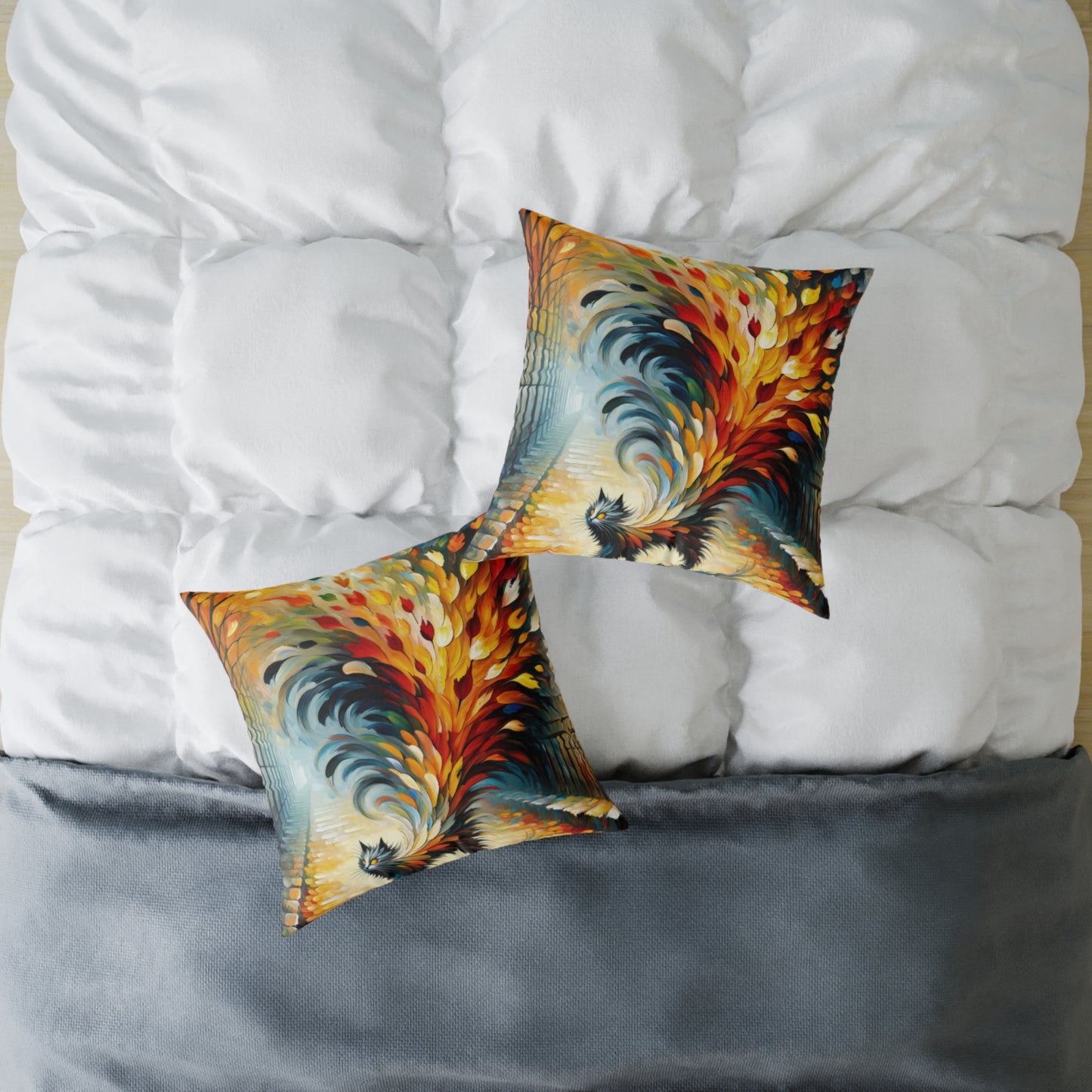 Autumn Whirlwind Escape Spun Polyester Pillow