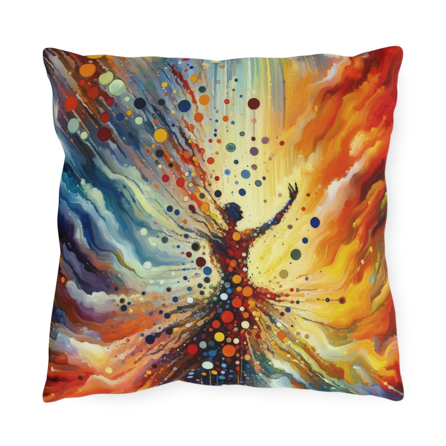 Vibrant Growth Symphony Outdoor Pillows