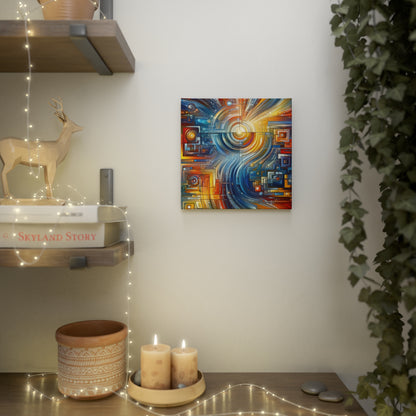 Digital Tachism Connectivity Canvas Photo Tile