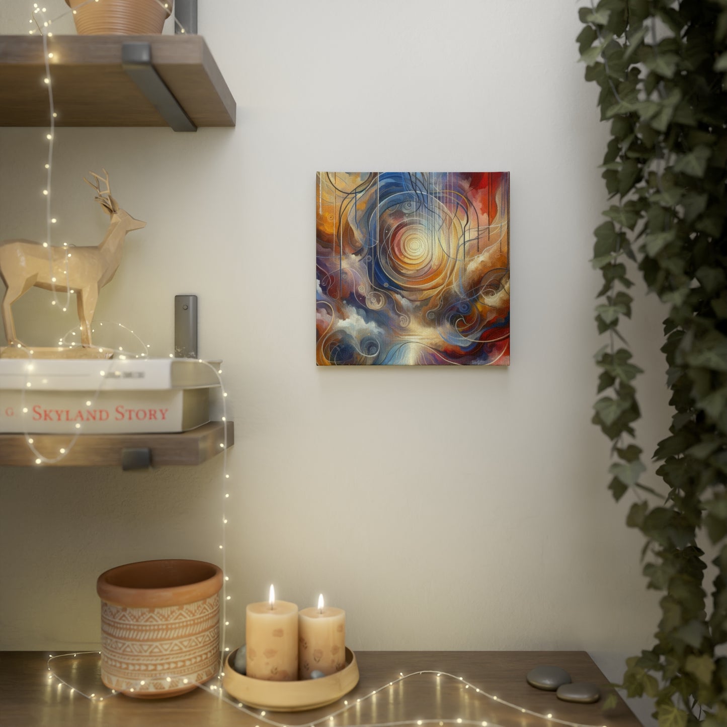 Presence Anchored Tachism Canvas Photo Tile