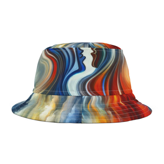 Convergent Abstract Unity Bucket Hat (AOP)