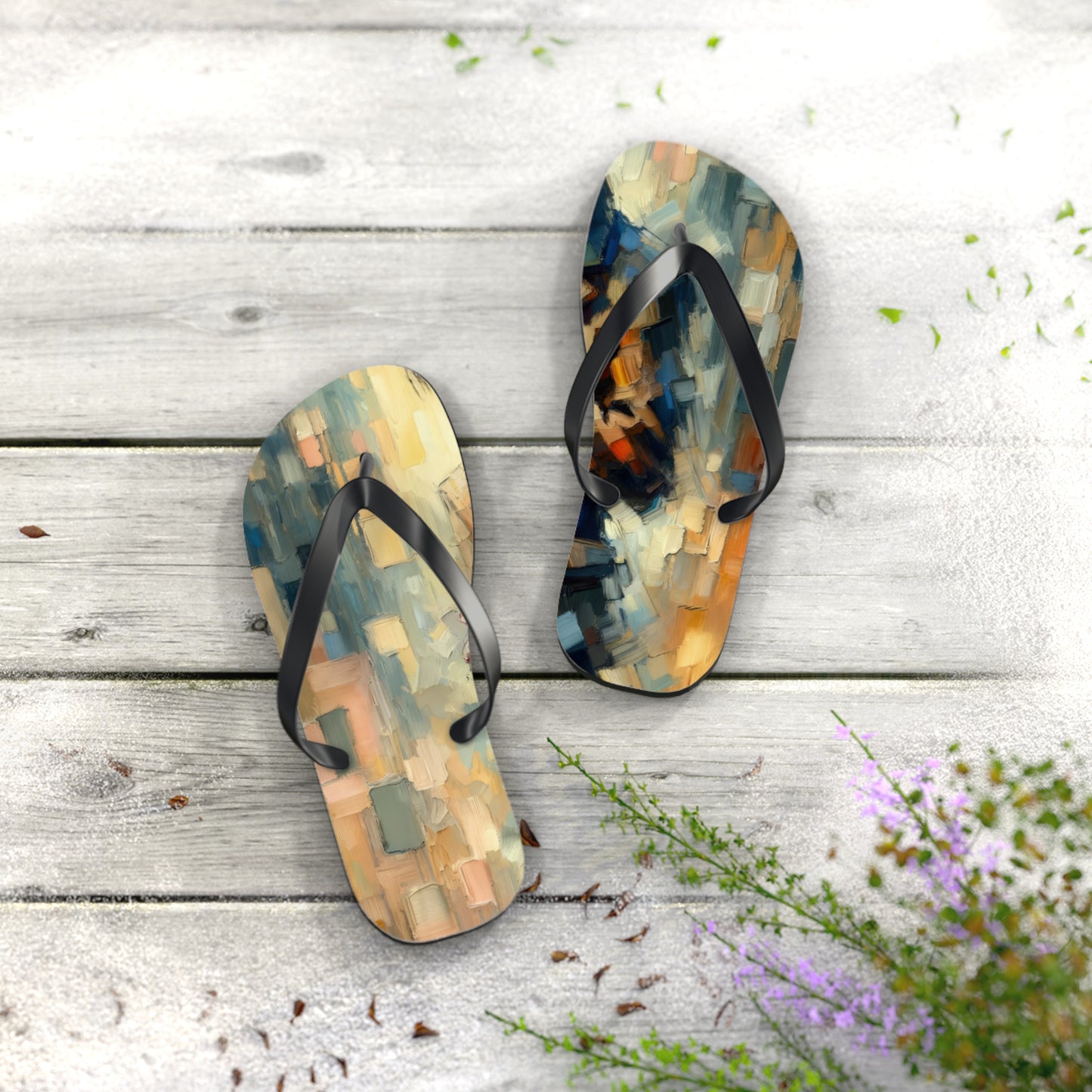 Urban Tachism Encounter Flip Flops