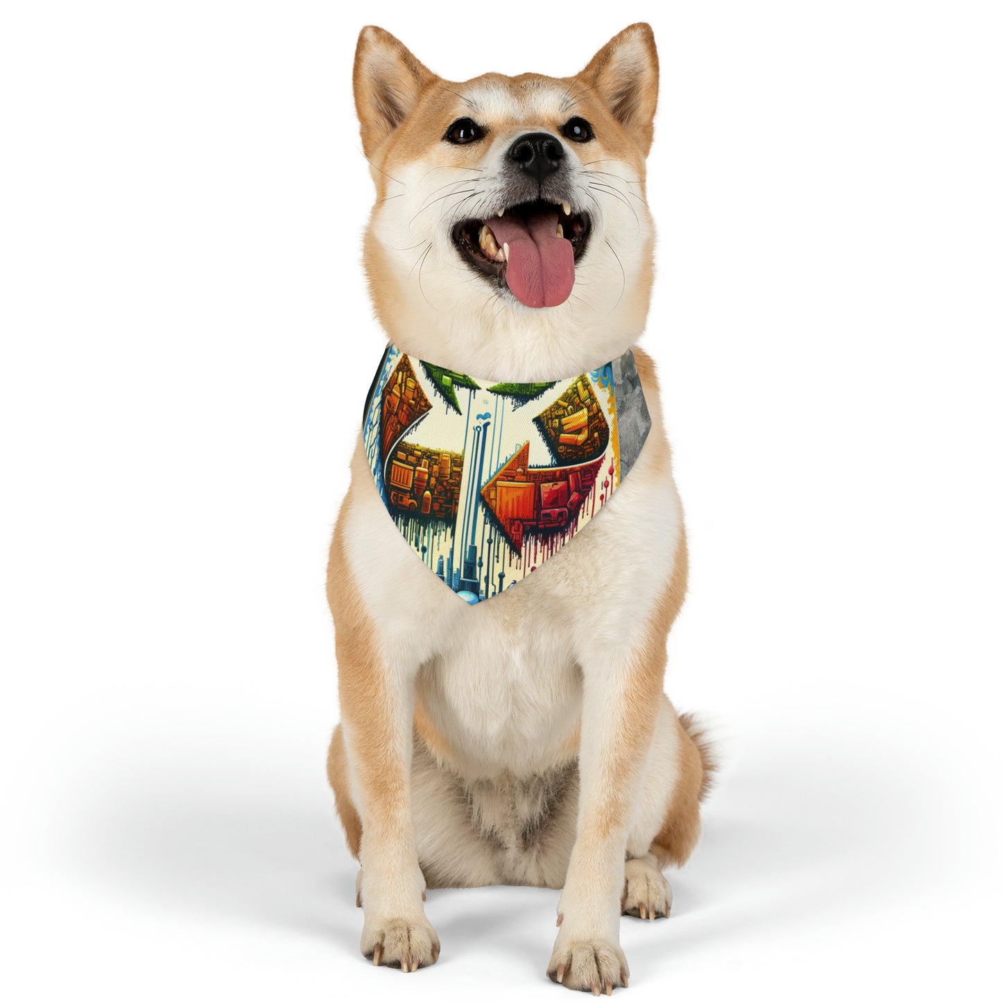 Upcycling Lifecycle Artistry Pet Bandana Collar
