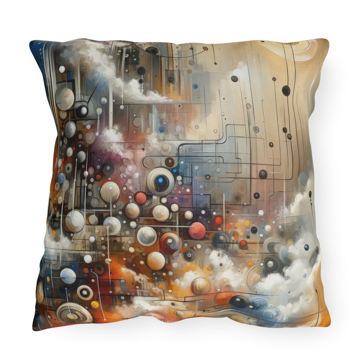 Abstract Mechanical Harmony Outdoor Pillows