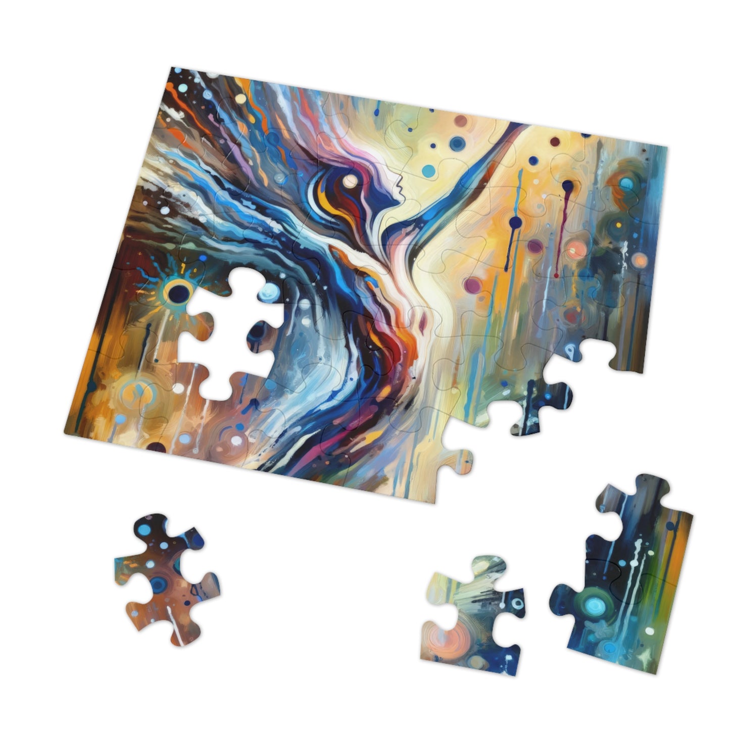 Journey Embrace Tachism Jigsaw Puzzle (30, 110, 252, 500,1000-Piece)