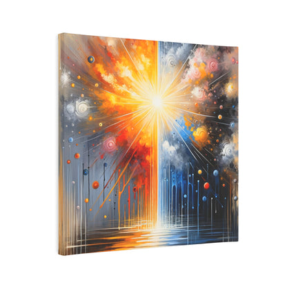 Luminous Abstract Tachism Canvas Photo Tile