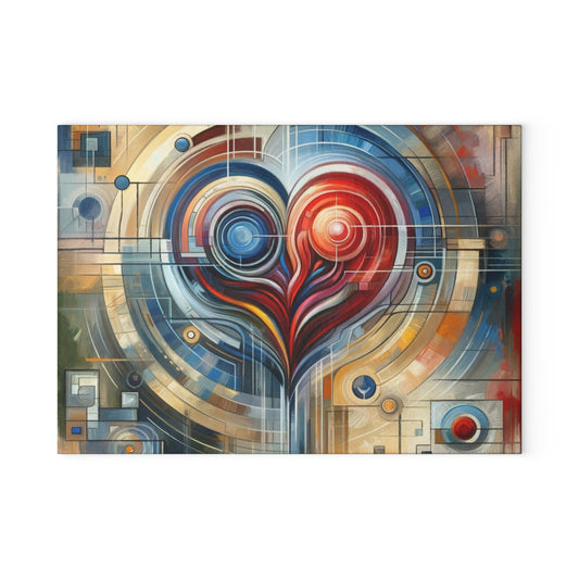 Techno Heart Harmony Glass Cutting Board