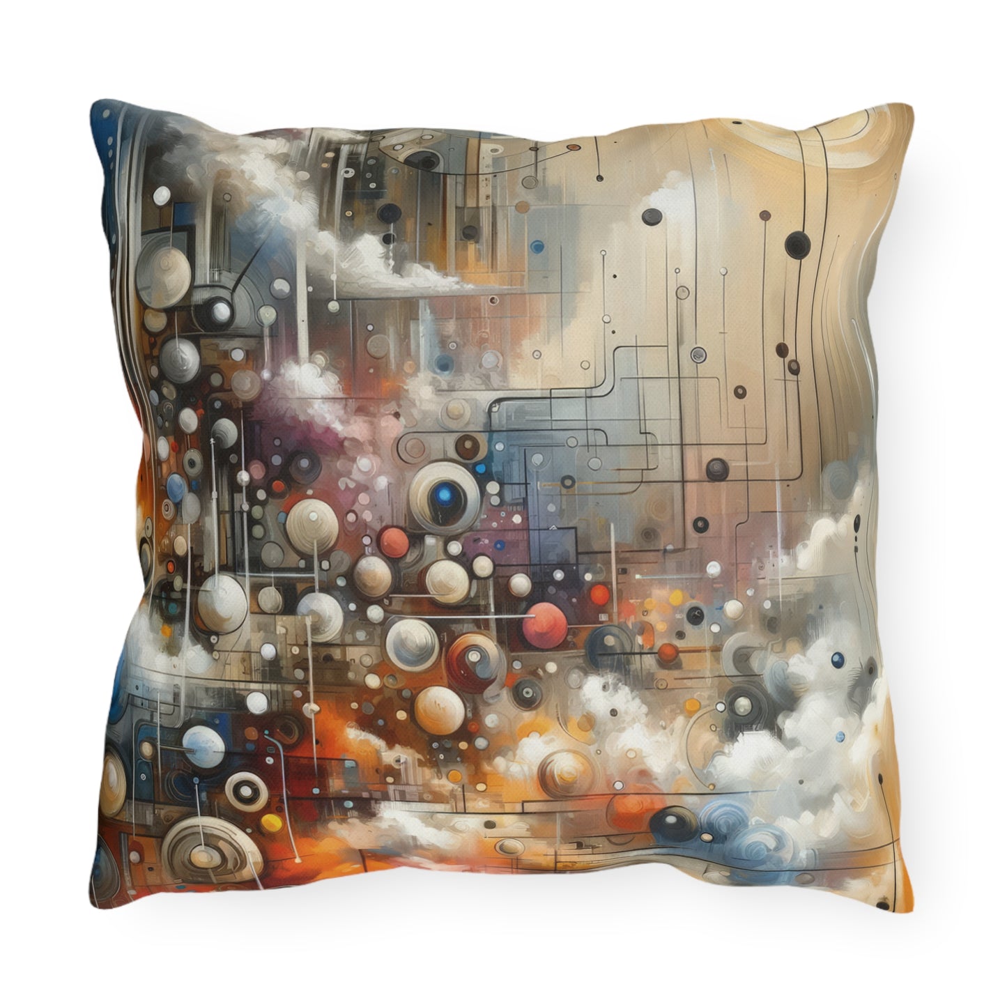 Abstract Mechanical Harmony Outdoor Pillows