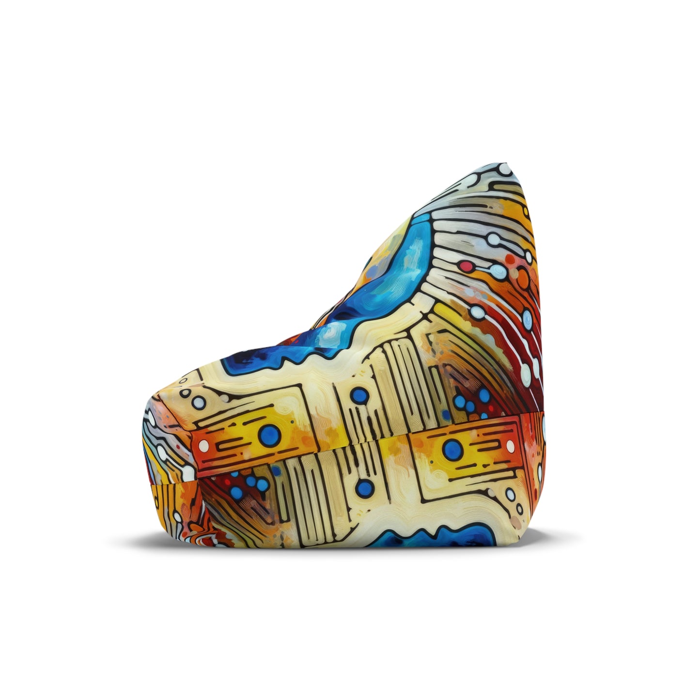 Empathetic Connection Abstract Bean Bag Chair Cover