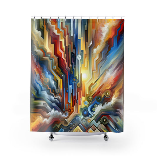 Unity Abstract Vibrancy Shower Curtains