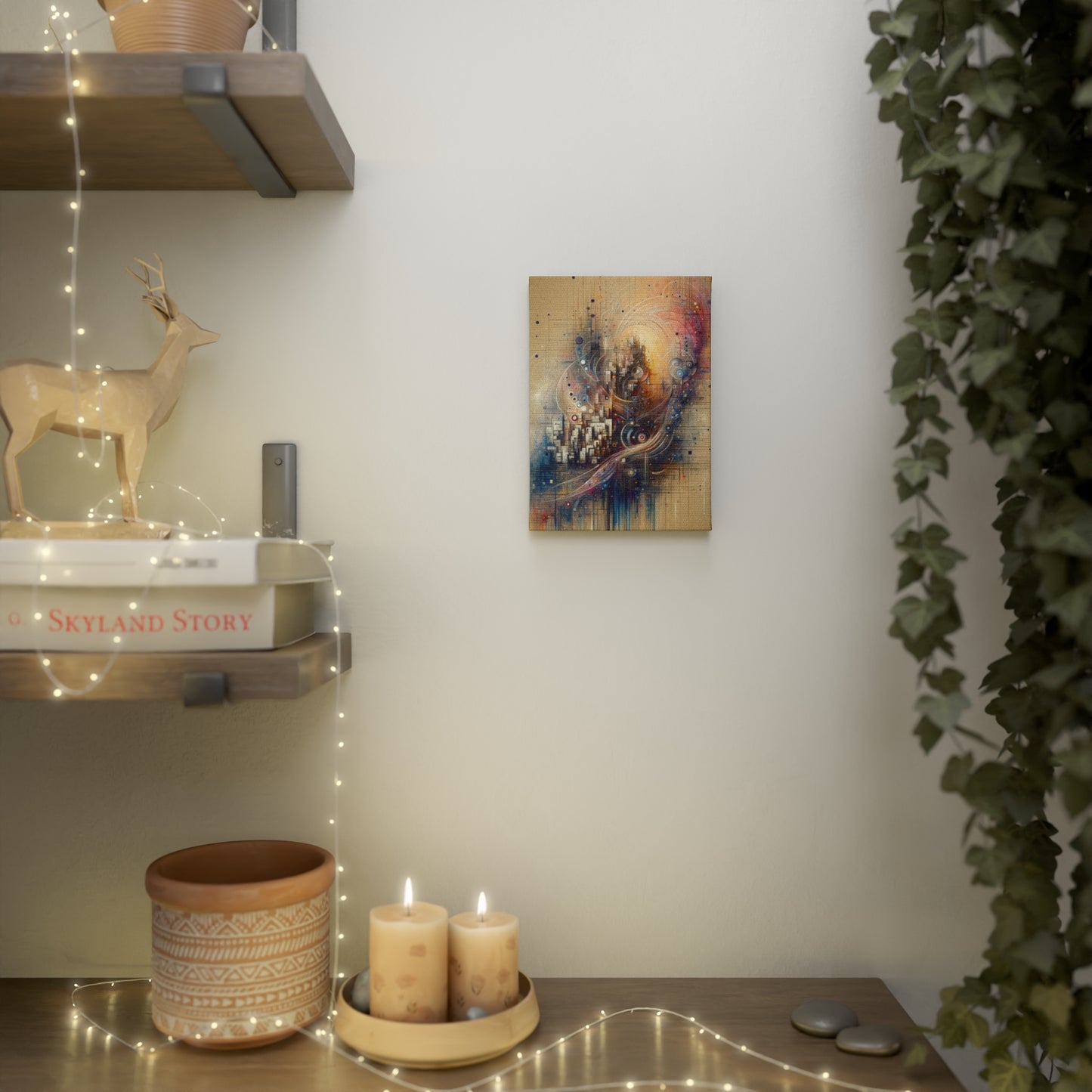Digital Rhythmic Architecture Canvas Photo Tile
