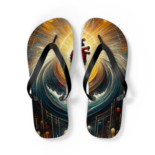 Awakened Heart Waves Flip Flops