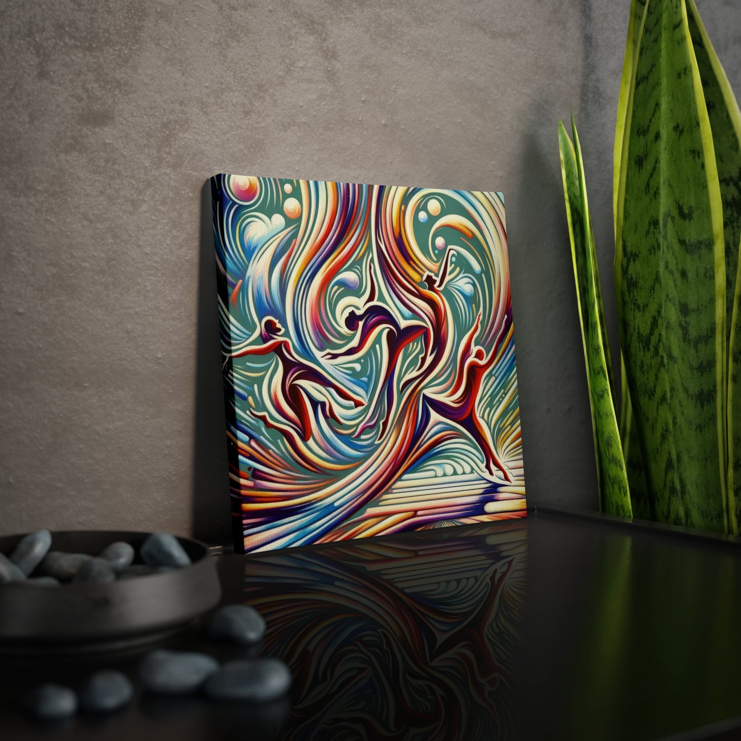 Choreographic Mindful Tachism Canvas Photo Tile