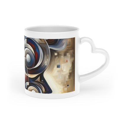 Wisdom Confluence Tachism Heart-Shaped Mug