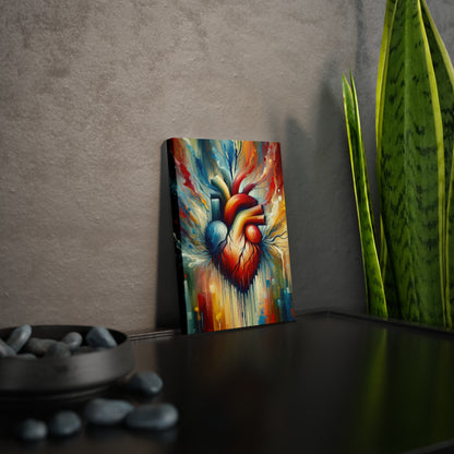 Humanity Heart Unveiled Canvas Photo Tile