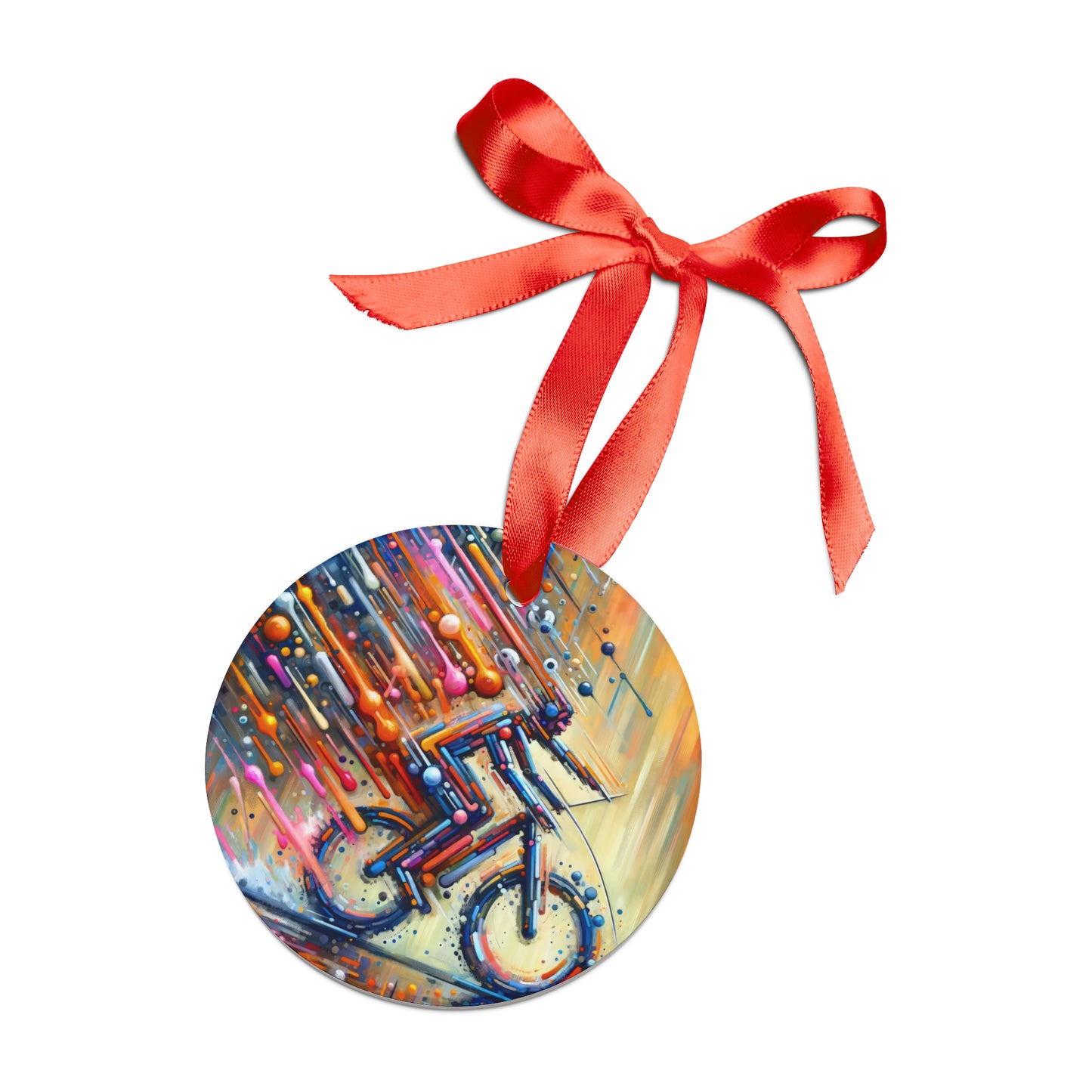 Vibrant Dynamic Sovereignty Acrylic Ornament with Ribbon