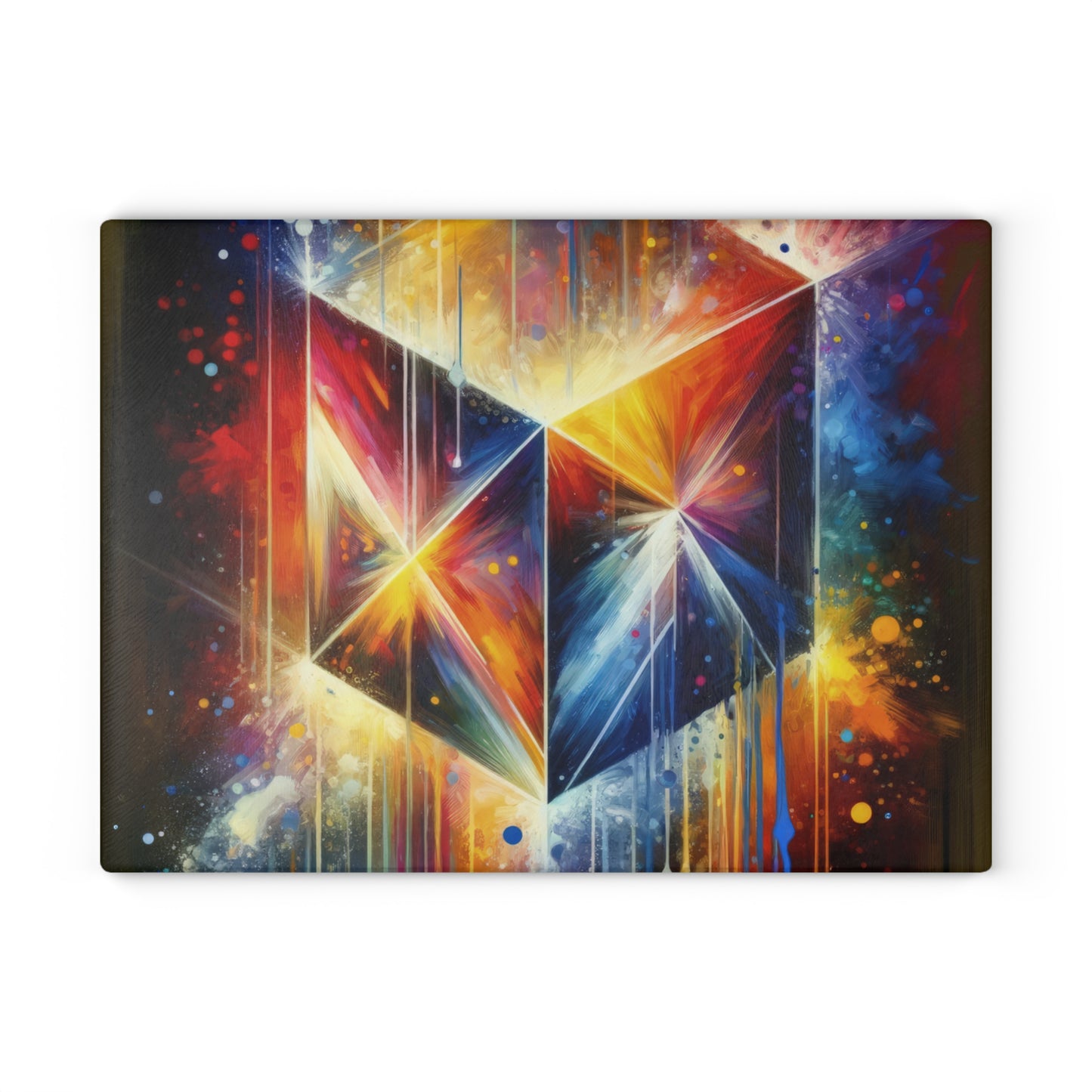 Prismatic Light Spectrum Glass Cutting Board