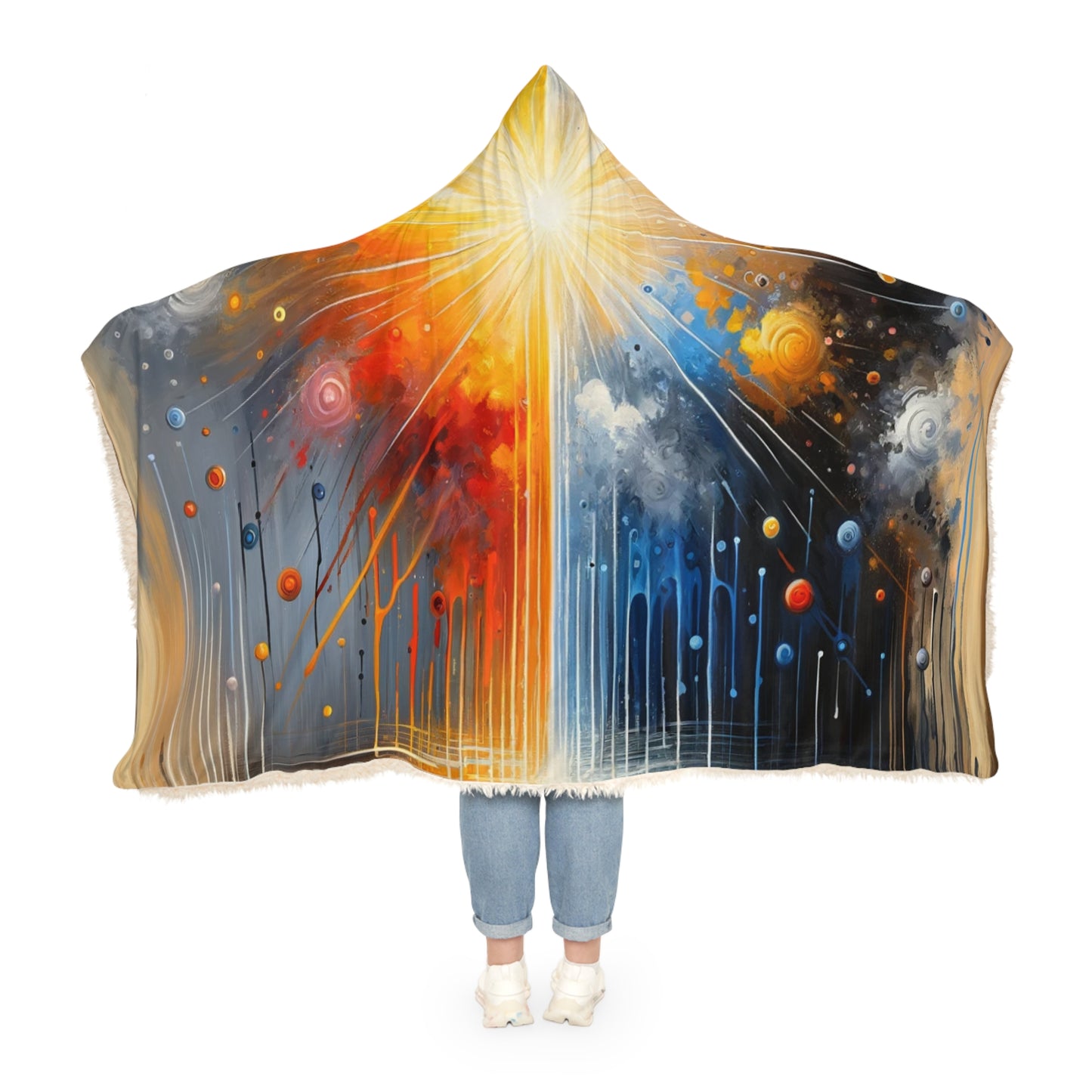 Luminous Abstract Tachism Snuggle Blanket
