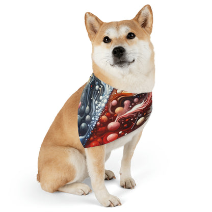 Symbiotic Exchange Abstract Pet Bandana Collar