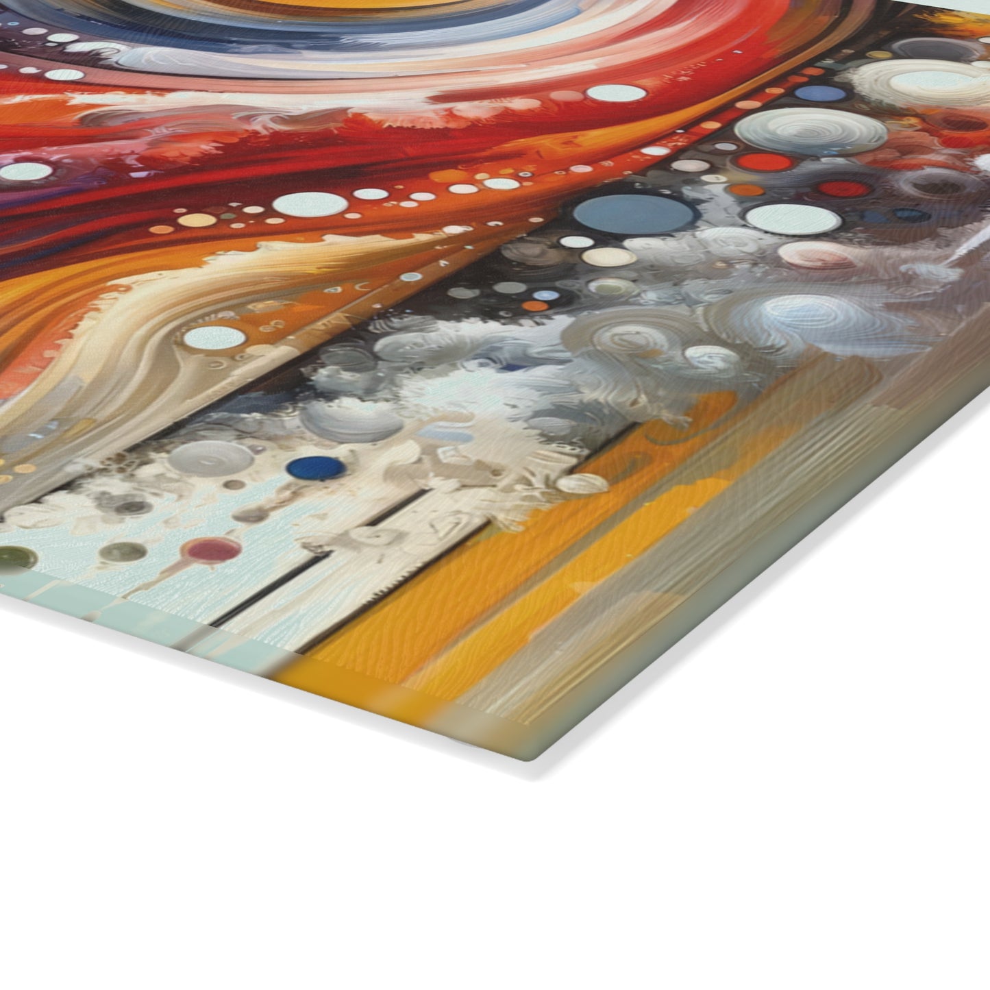 Harmonic Swirl Elegance Glass Cutting Board