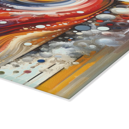 Harmonic Swirl Elegance Glass Cutting Board