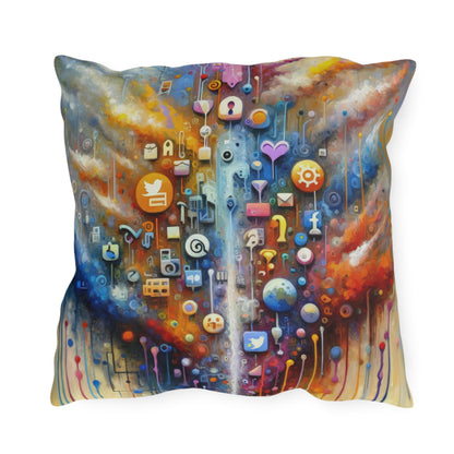 Digital Essence Revelation Outdoor Pillows