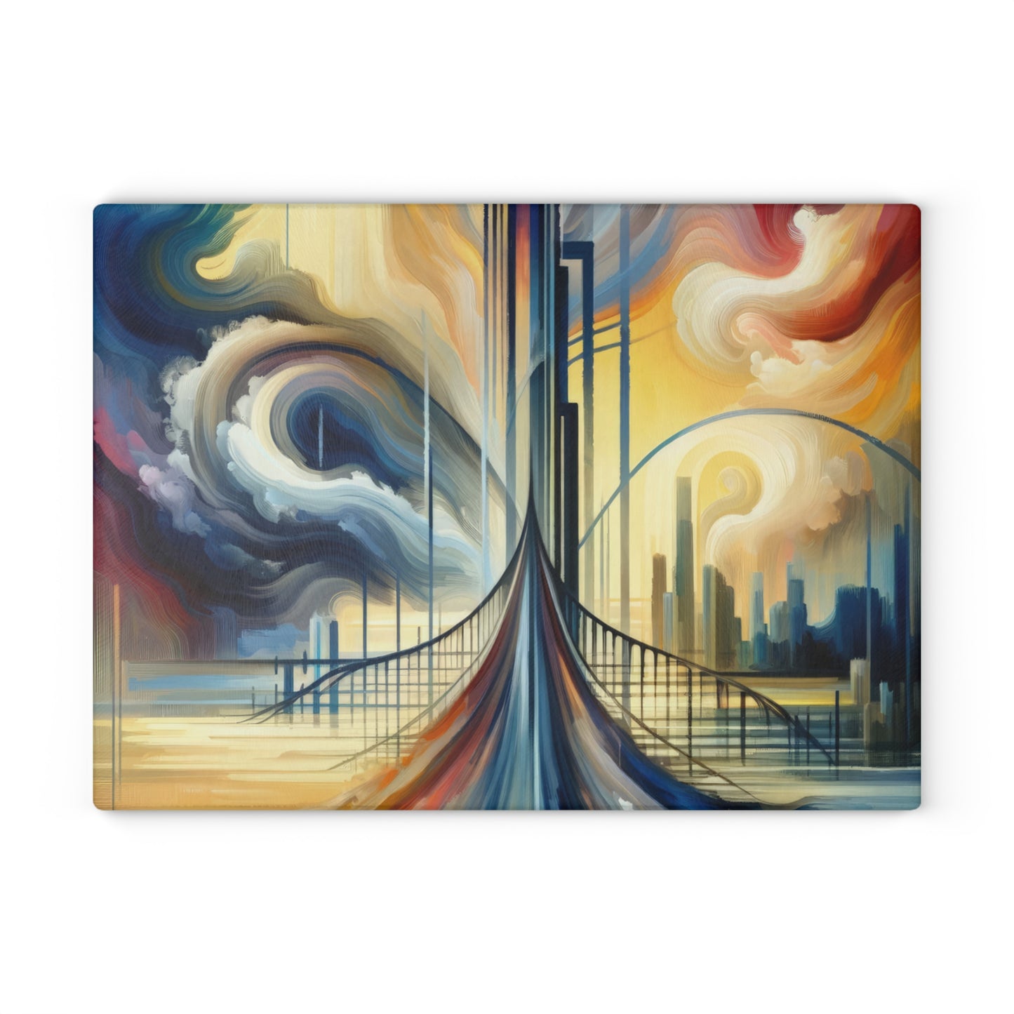 Conscious Bridge Tachism Glass Cutting Board