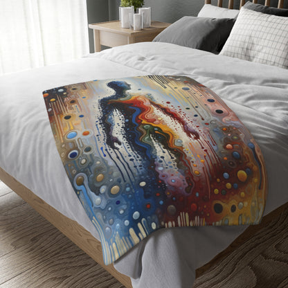 Connectedness Contours Wellness Velveteen Microfiber Blanket (Two-sided print)