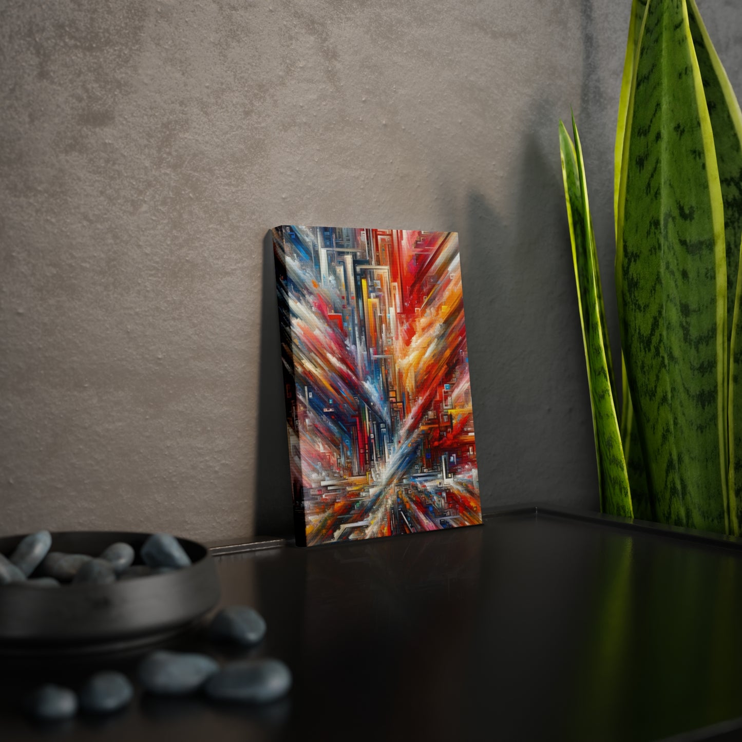 Digital Chaos Symphony Canvas Photo Tile