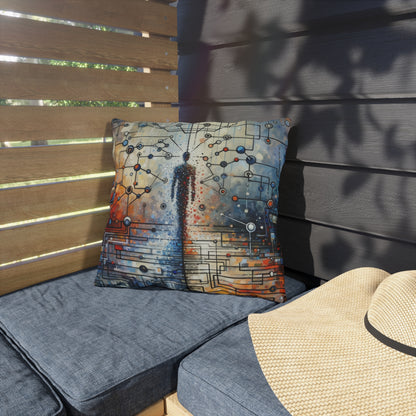 Technological Connectivity Bridge Outdoor Pillows