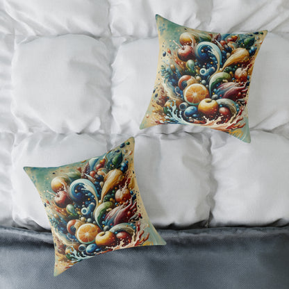 Nourishing Tachism Symphony Spun Polyester Pillow