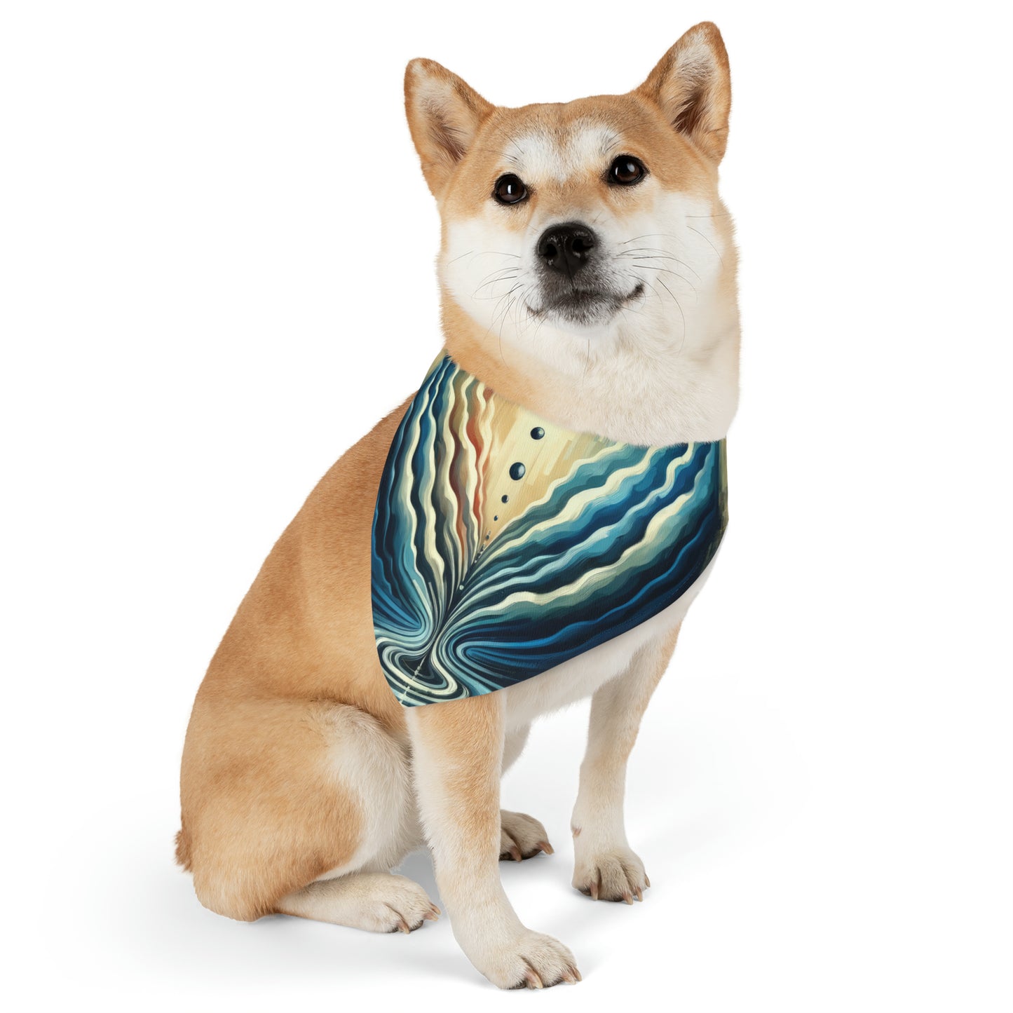 Ripple Effect Abstract Pet Bandana Collar