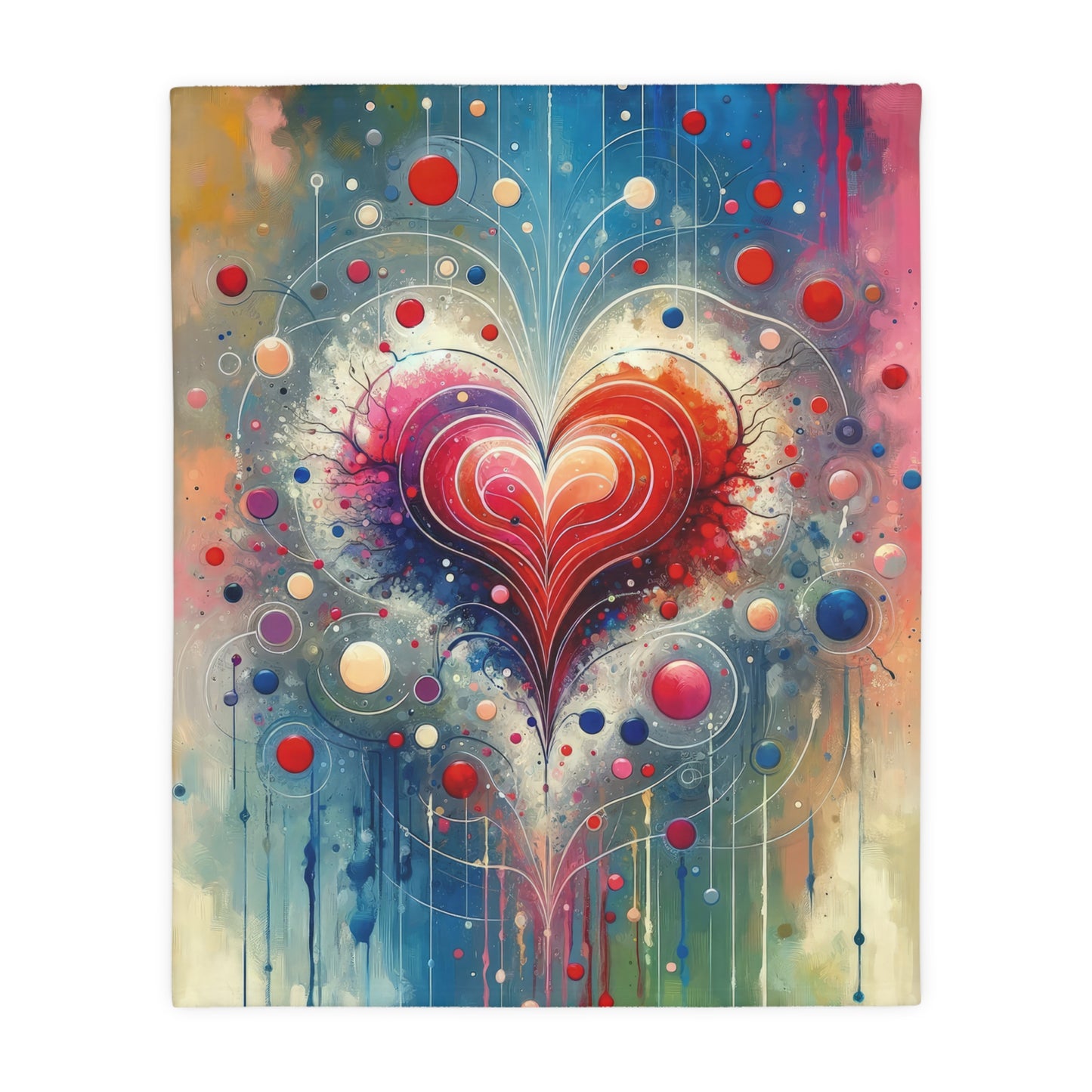 Emotional Physics Heart Velveteen Microfiber Blanket (Two-sided print)