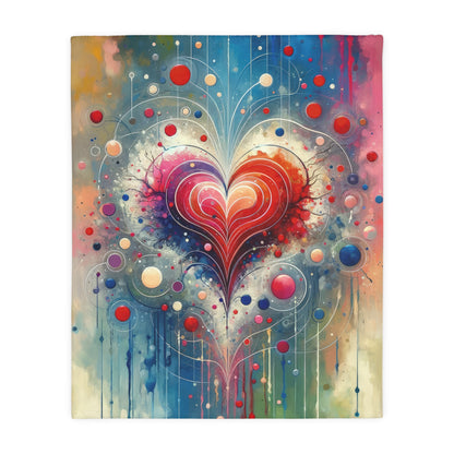 Emotional Physics Heart Velveteen Microfiber Blanket (Two-sided print)