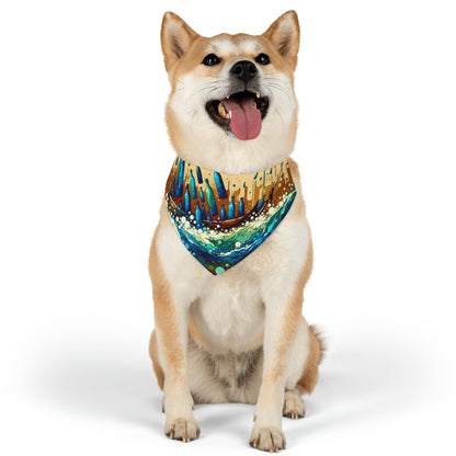Oceanic Bottle Rescue Pet Bandana Collar