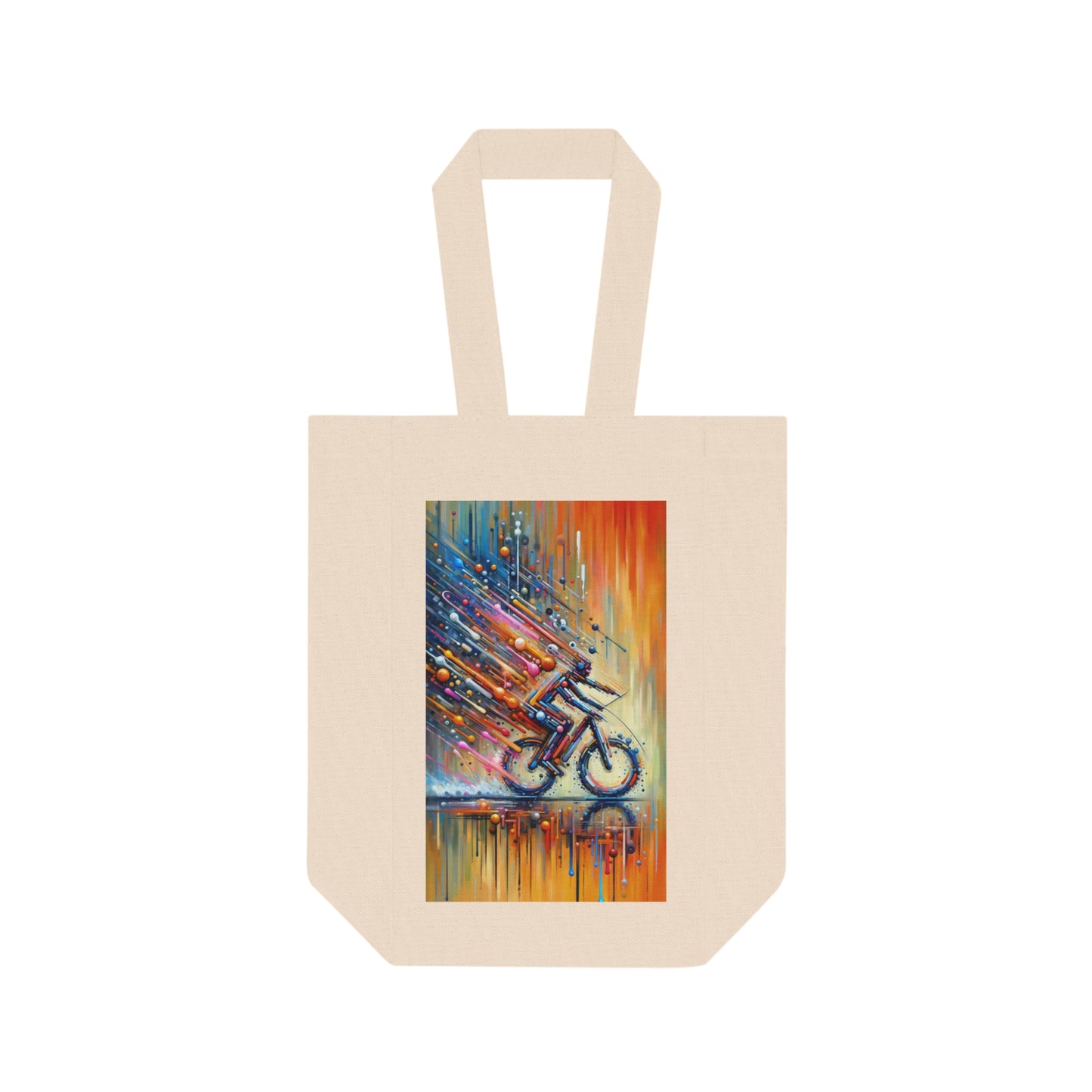 Vibrant Dynamic Sovereignty Double Wine Tote Bag