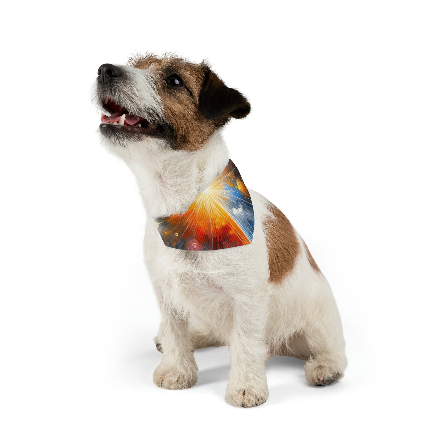 Luminous Abstract Tachism Pet Bandana Collar