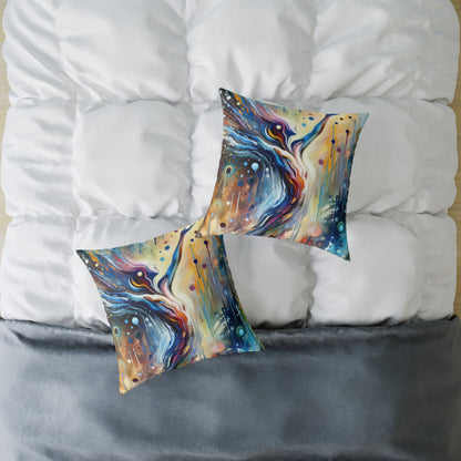 Journey Embrace Tachism Spun Polyester Pillow