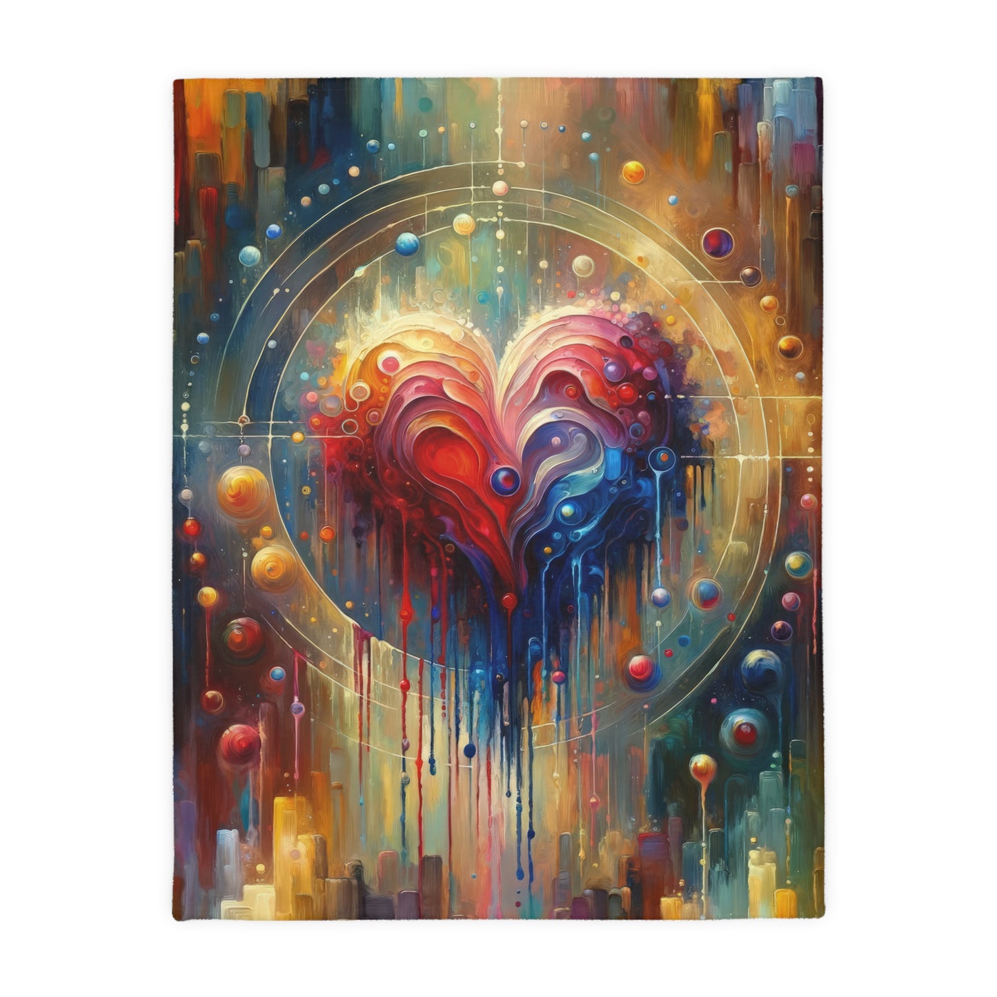 Unified Heart Reflections Velveteen Microfiber Blanket (Two-sided print)