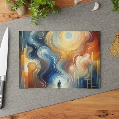 Spiritual Tranquil Sanctuary Glass Cutting Board