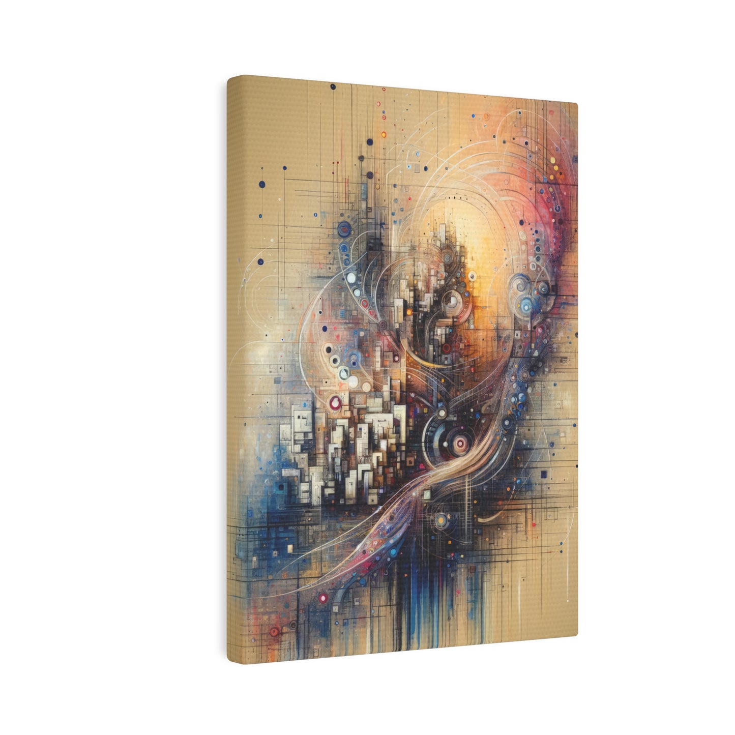 Digital Rhythmic Architecture Canvas Photo Tile