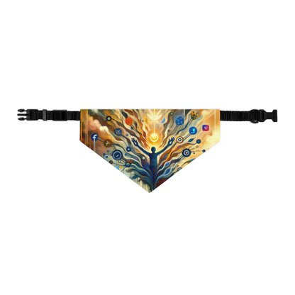 Reflective Digital Meditation Pet Bandana Collar