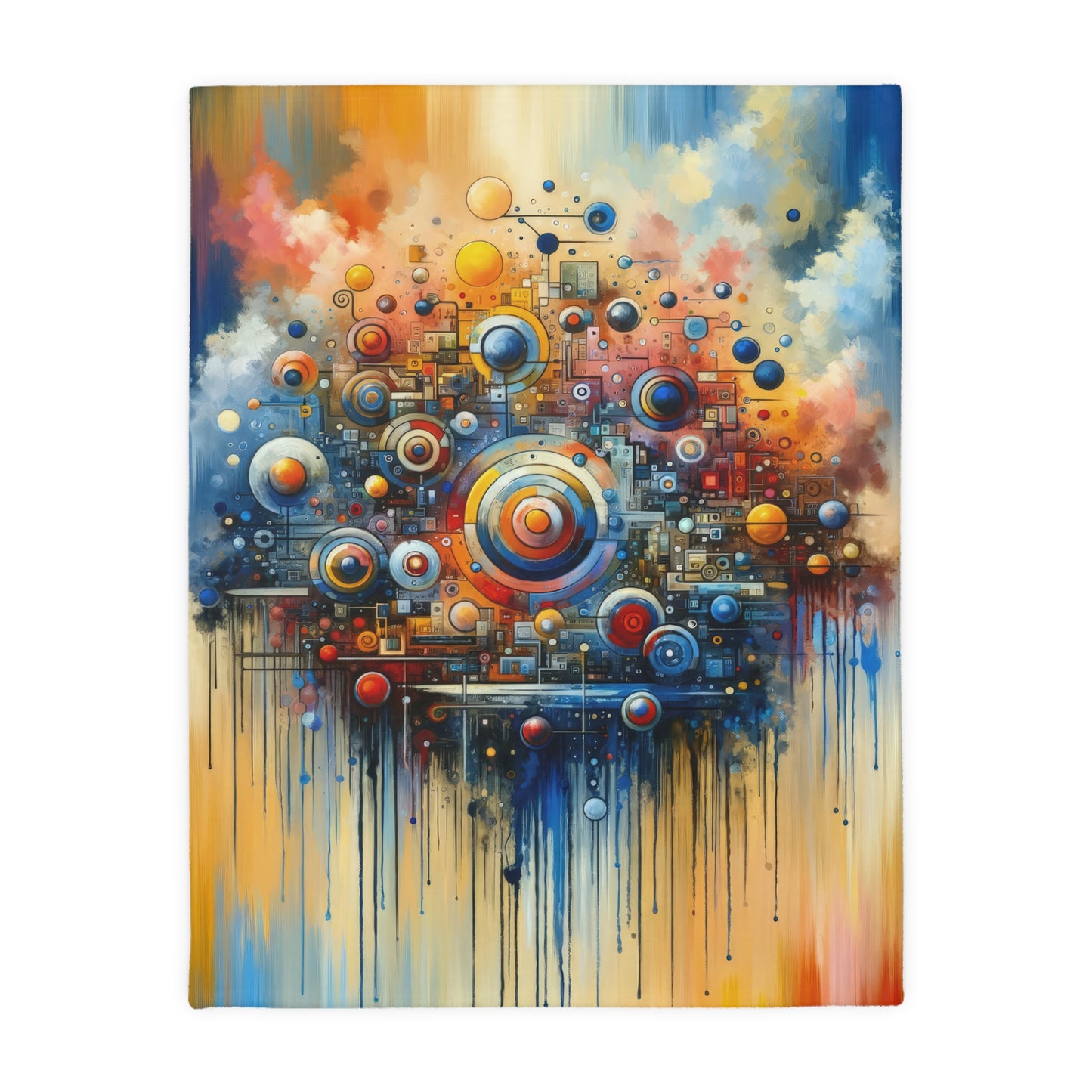 Connected Virtuality Canvas Velveteen Microfiber Blanket (Two-sided print)