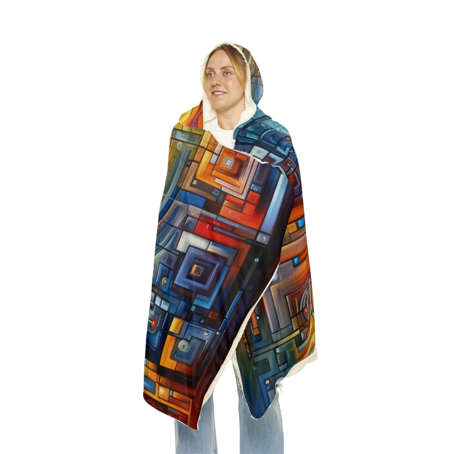 Digital Tachism Connectivity Snuggle Blanket