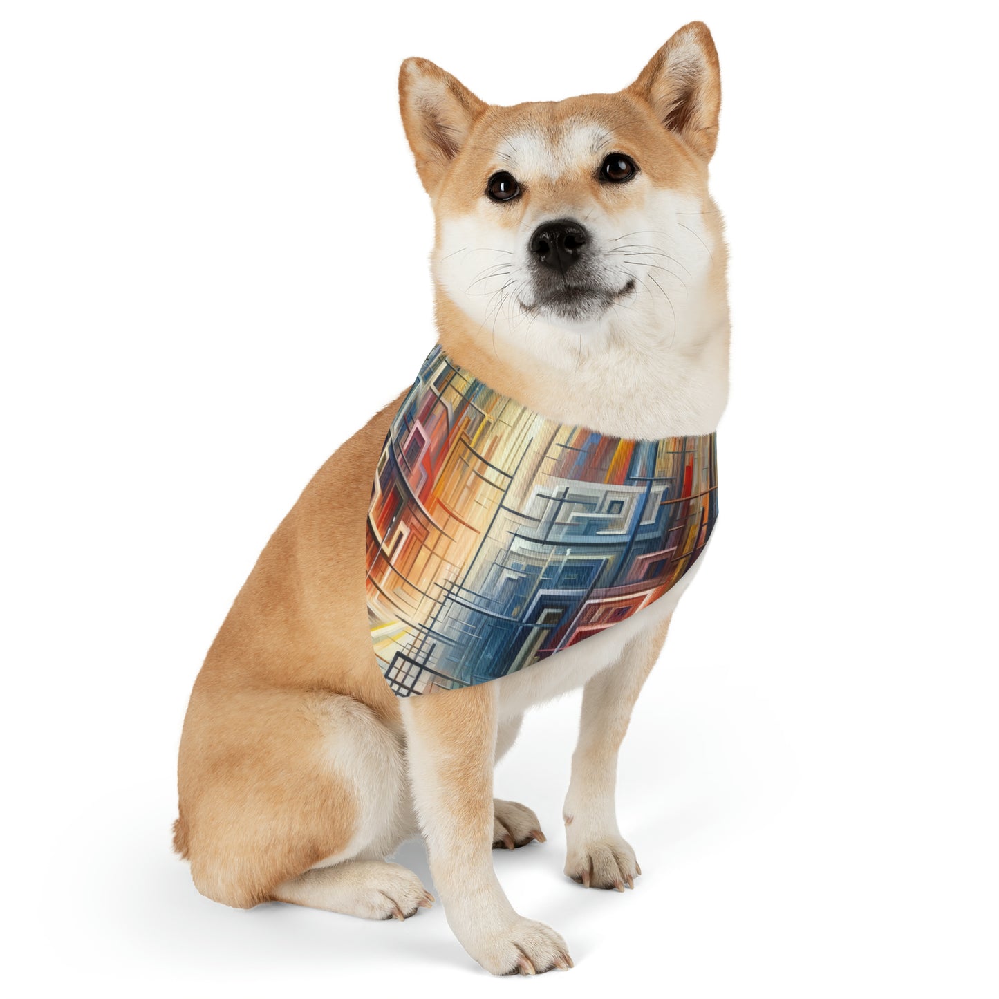 Urban Flow Interconnectedness Pet Bandana Collar